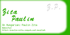 zita paulin business card